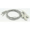 Pure Silver Ear - Clip EEG Cable 1 Pair 1.2m Din TPU Material With DIN1.5 Socket