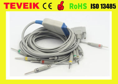 ECG cable with integrated 10 lead wires for Nihon Kohden EKG machine