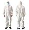 Hooded Disposable Protective Clothing , PP Nonwoven Protective Isolation Gown SMS Coverall