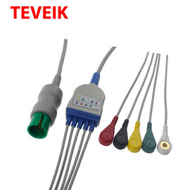 Spacelabs 5 Leads AHA Round 17 Pin Ecg Electrode Cable