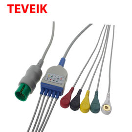 Spacelabs 5 Leads AHA Round 17 Pin Ecg Electrode Cable