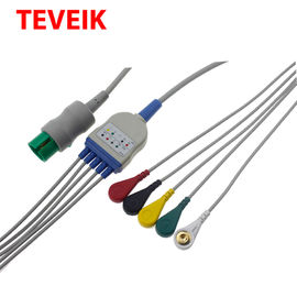 Spacelabs 5 Leads AHA Round 17 Pin Ecg Electrode Cable