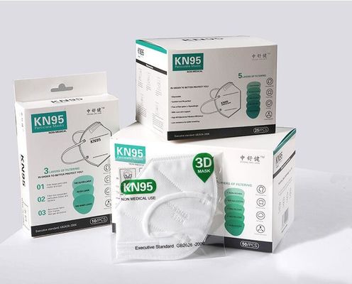 Kn95 Mask Respirator 15*10.2cm KN95 5 Ply Meltblown Ambu Disposable Face Mask