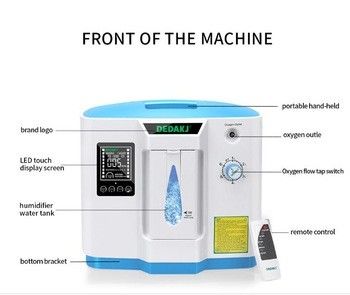 DedaKj Oxygen Concentrator Portable 1-7 L Adjustable Purity 93%