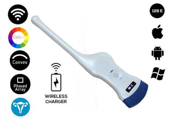 Double Head Transvaginal Array Wireless Ultrasound Probe 3.5MHZ