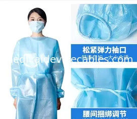 PP PE Hooded Disposable Medical Isolation Gown Non Woven