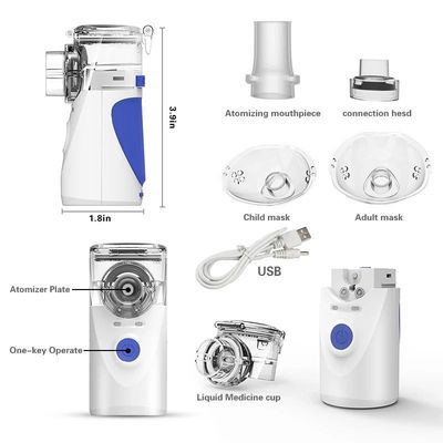 10ml 0.05ml/ min Portable Inhaler Mesh Nebulizer AAA Battery For Rhinitis Asthma