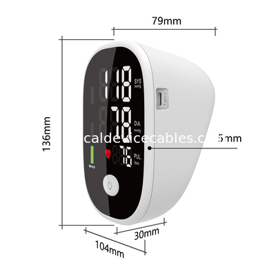 LCD Display Blood Pressure Monitor Cuff Plastic ABS With Voice Broadcasting