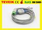Teveik Factory Medical Kontron K2000 5 Leads Patient Monitor ECG Cable. Round 12pin