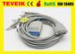 Edan EKG Cable, Snap, DB 15 pin 10 lead wire electrode, ECG EKG 12 channel
