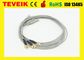 Waterproof 1 Meter Gold Plated Copper Electrode EEG Cable With DIN 1.5 Socket
