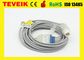 TEVEIK Factory Reusable Medical HP Round 12pin 5 leads ECG Cable For Patient Monitor