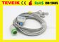 Medical Reusable Biolight 5 leadwire Round 12pin 5Leads ECG Cable For Patient Monitor