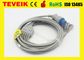 Medical One Piece Datex Cardiocap 5 leads Round 10pin ECG Cable For Patient Monitor