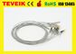 Reusable Medical Neurofeedback TPU Gold Pated Copper DIN 1.5mm Ear-Clip EEG Electrode Cable